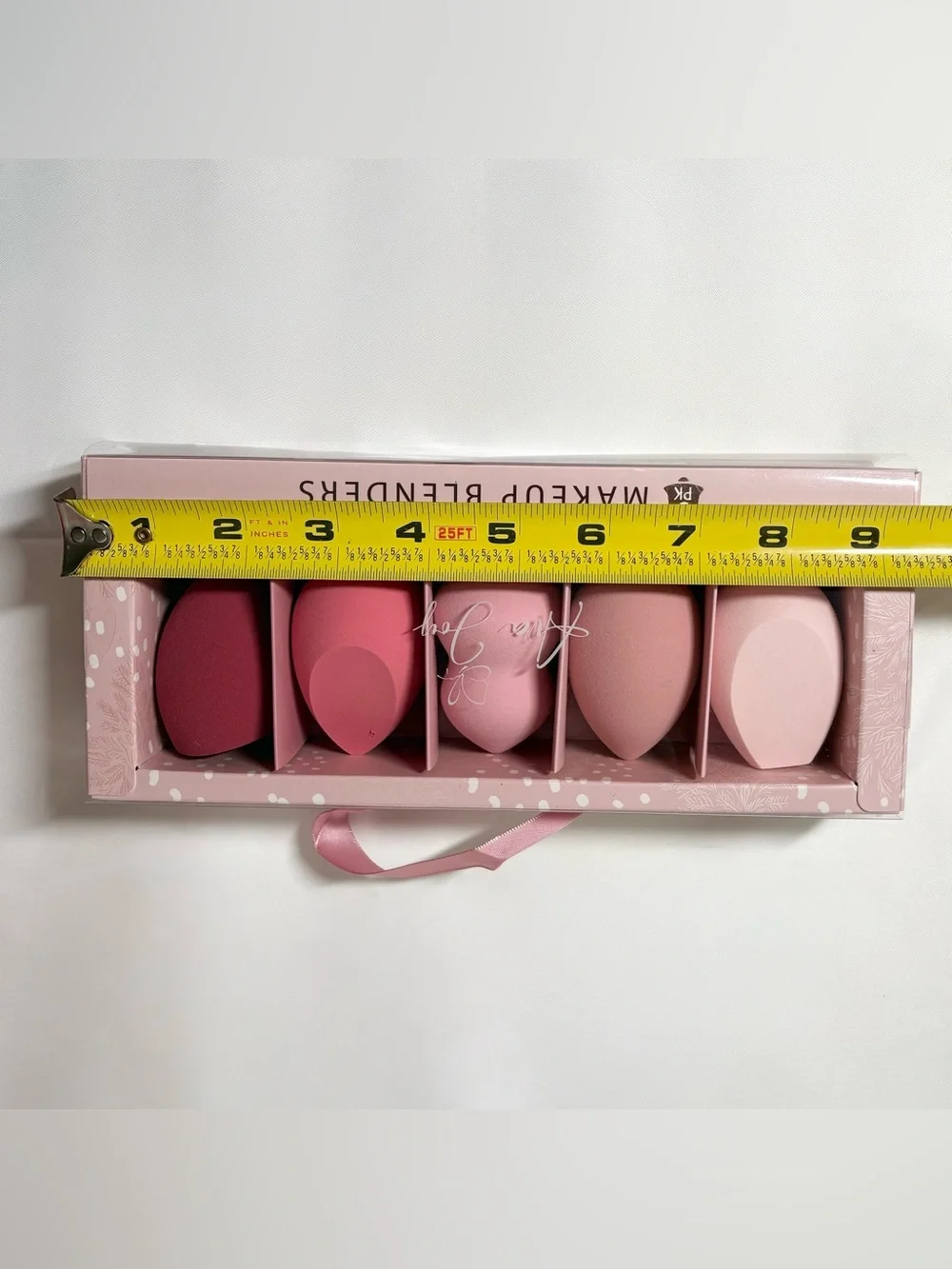 New Set of 5 Makeup Blender Sponges Hypoallergenic Latex Free Shades of Pink